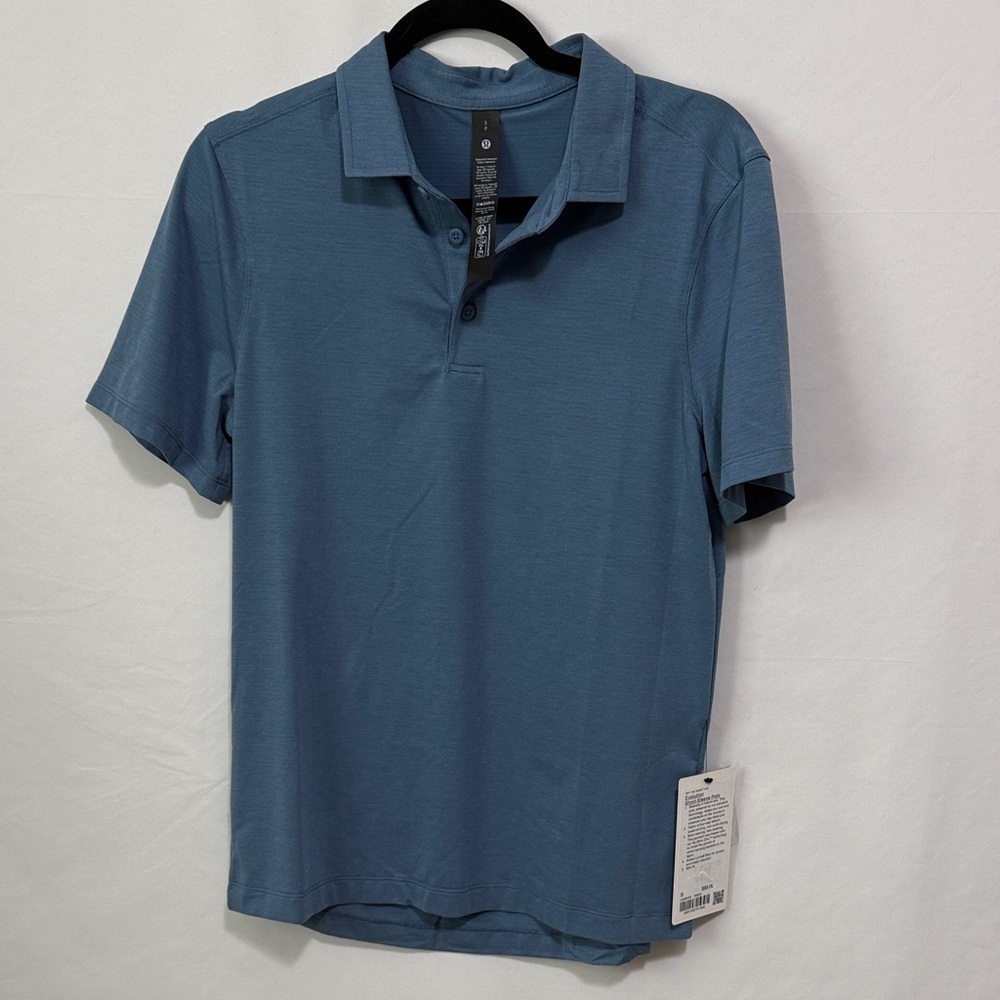 NWT Lululemon evolution short sleeve Steel Blue Polo Shirt